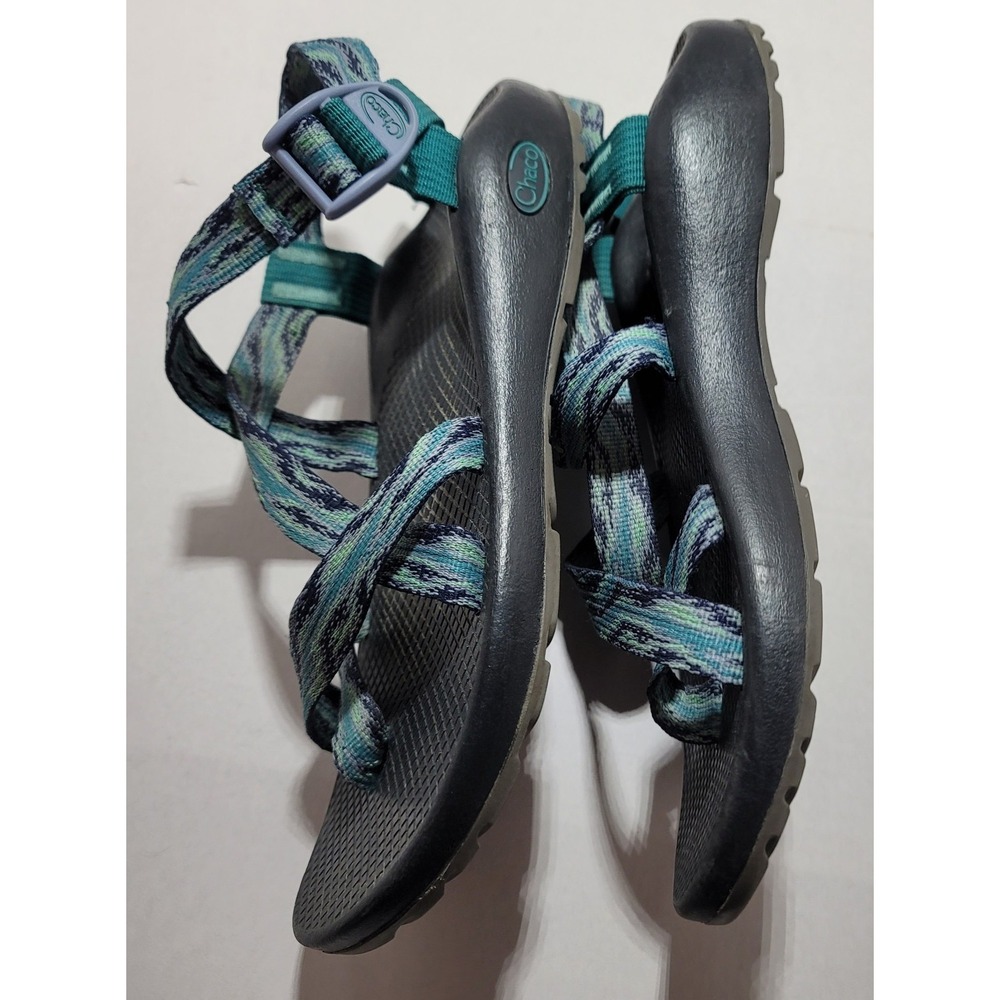 Chaco Z Cloud‎ 2 Women's Size 10 Trail Hiking Water Sandals Blue Green Waves - Picture 5 of 12